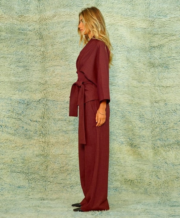 Dames blouse bordeaux