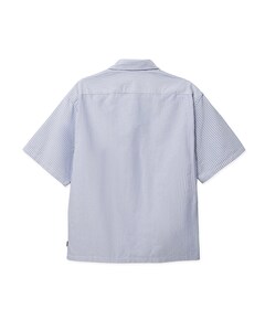 Heren overhemd korte mouw blauw