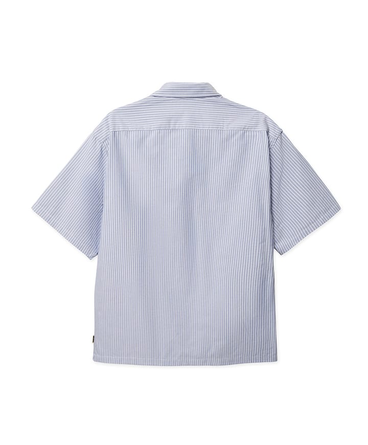 Heren overhemd korte mouw blauw