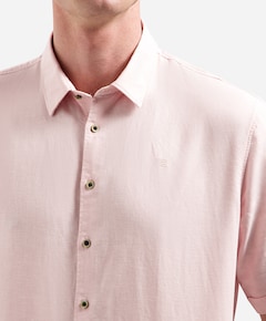 Heren overhemd korte mouw roze