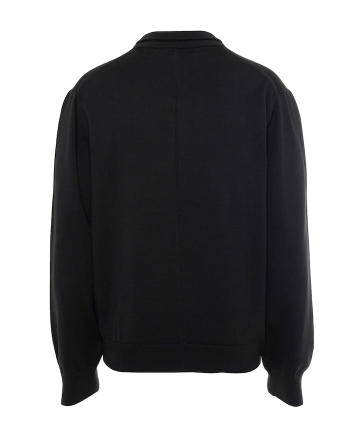 Heren trui met rits zwart