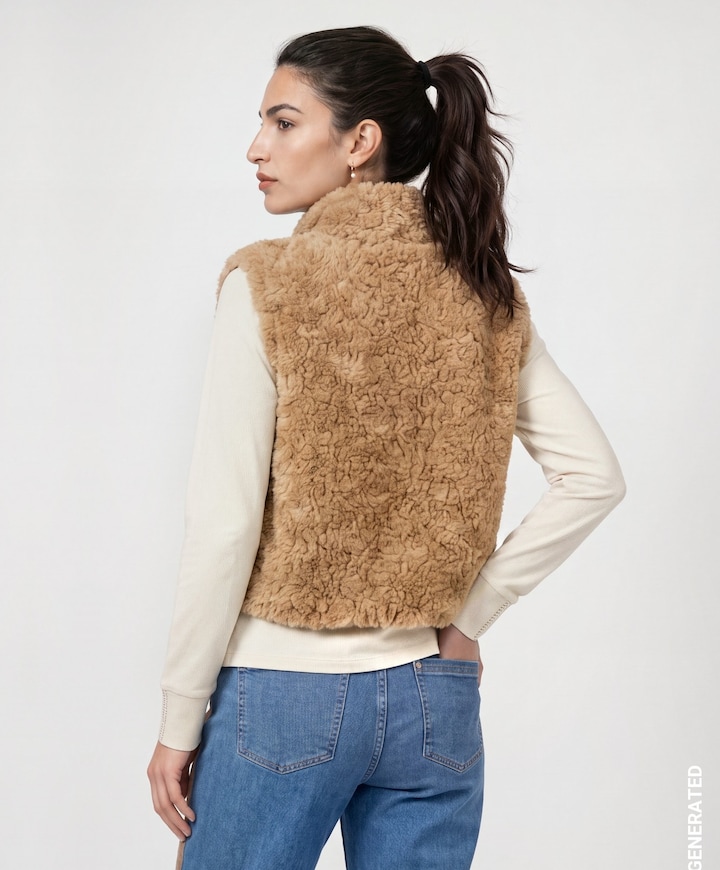 Dames gilet bruin