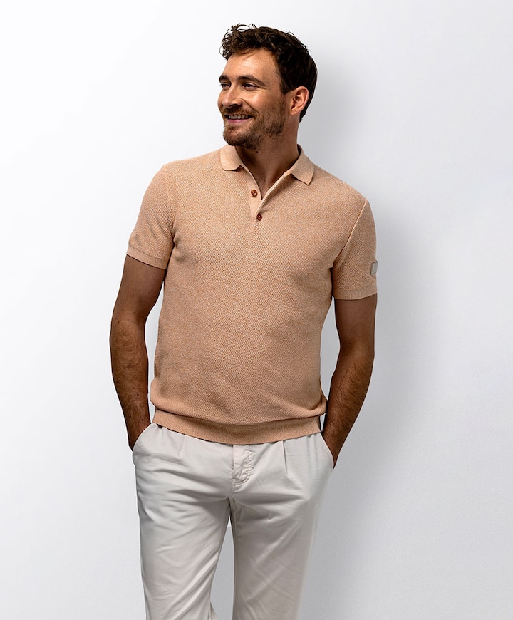 Heren polo oranje