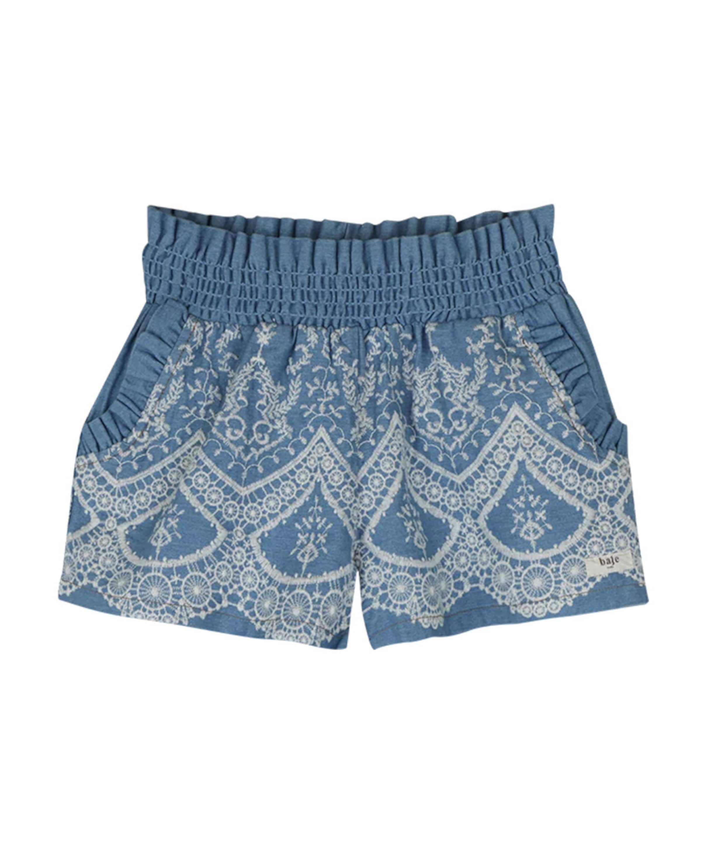 meisjes korte broek blauw