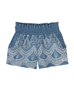 meisjes korte broek blauw