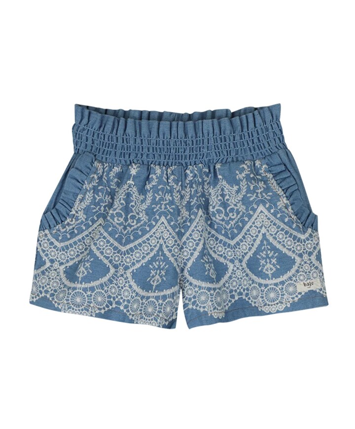 meisjes korte broek blauw