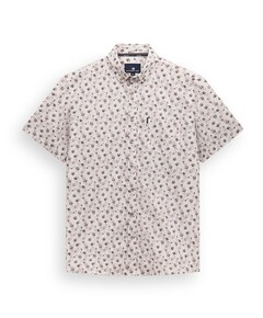 Heren overhemd korte mouw beige