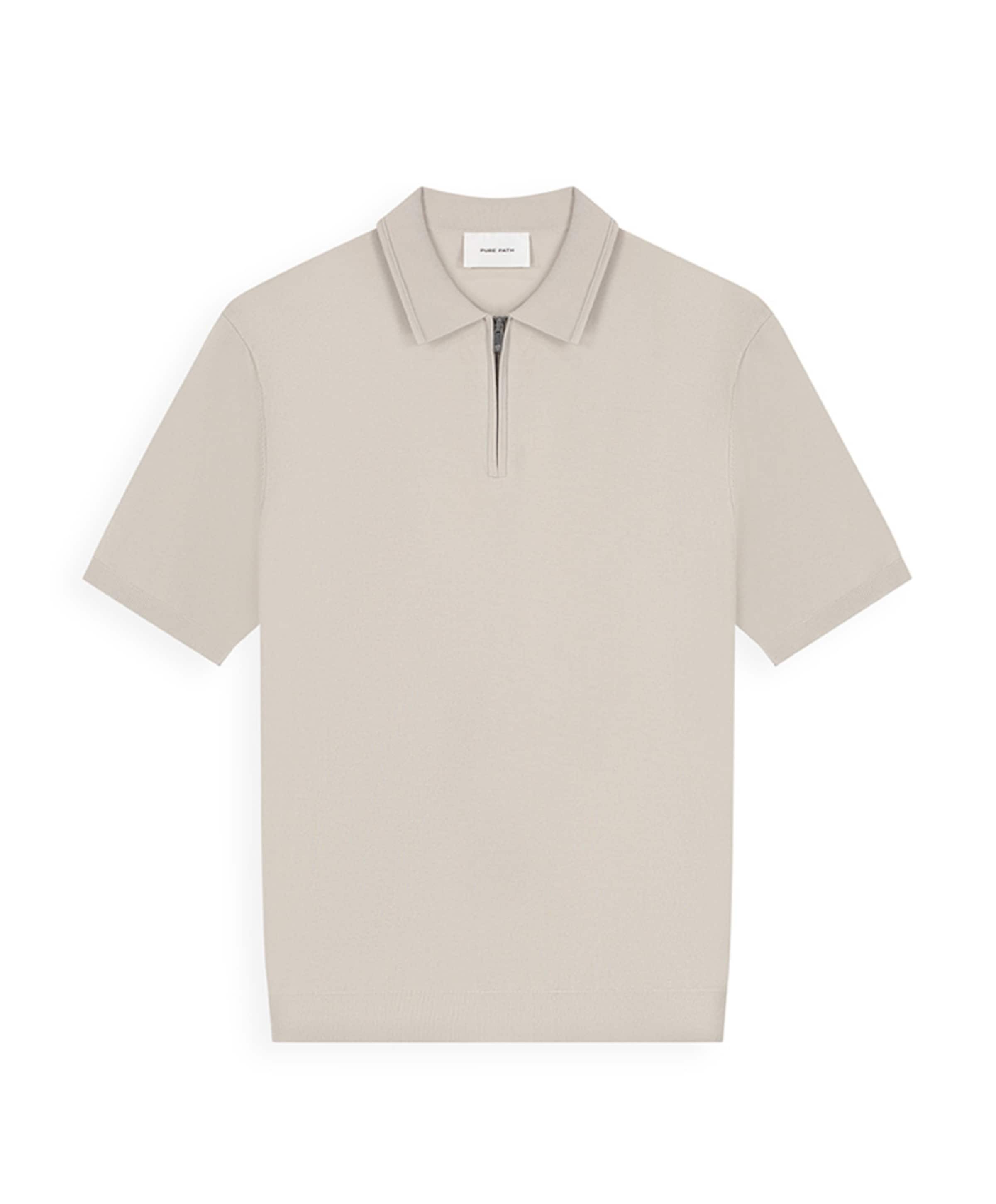 Heren polo beige
