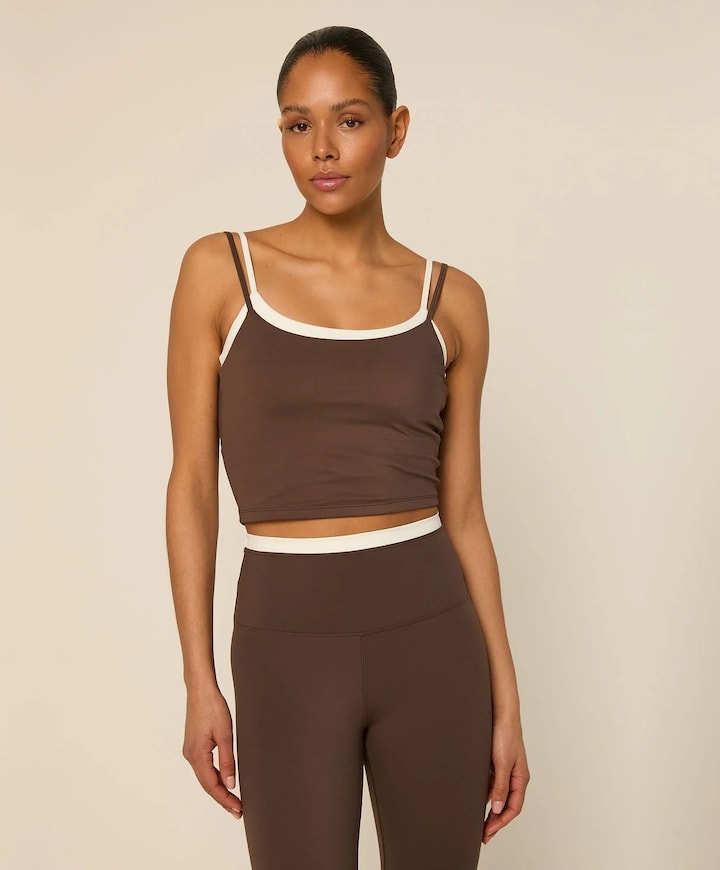 Dames singlet bruin