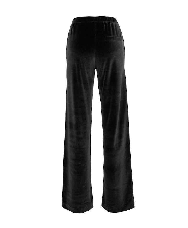 Velour dames broek zwart