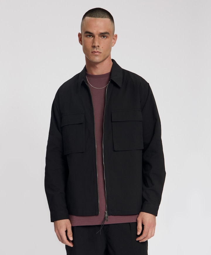 Heren overshirt zwart