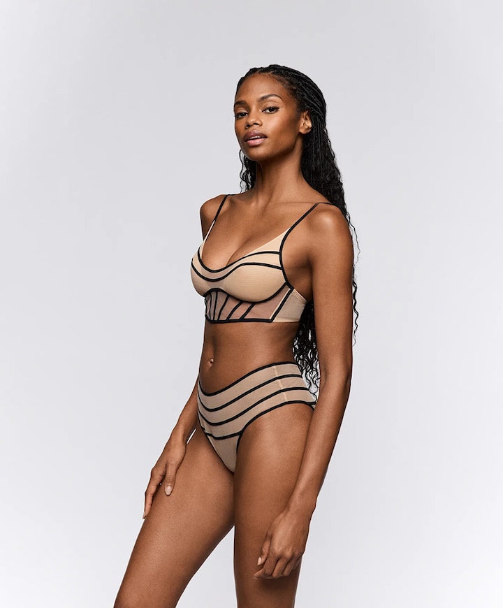 Dames bralette beige