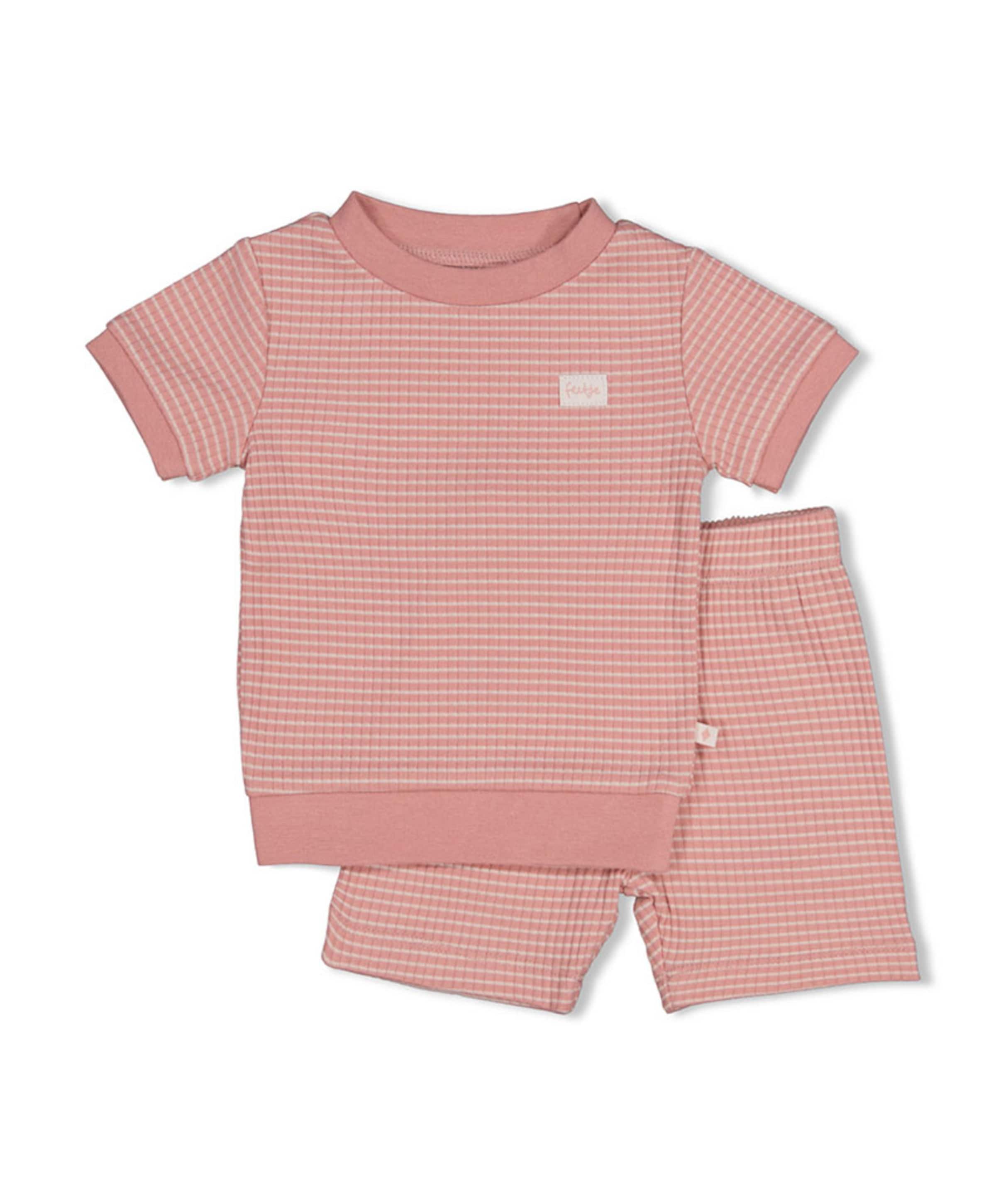 Uniseks shortama wafel roze