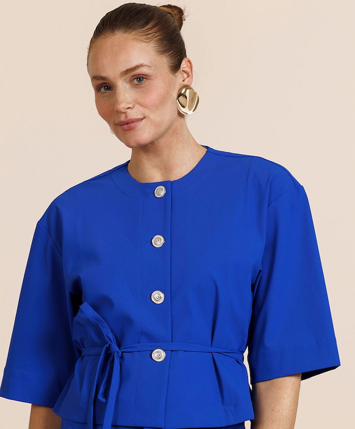 Dames blouse blauw