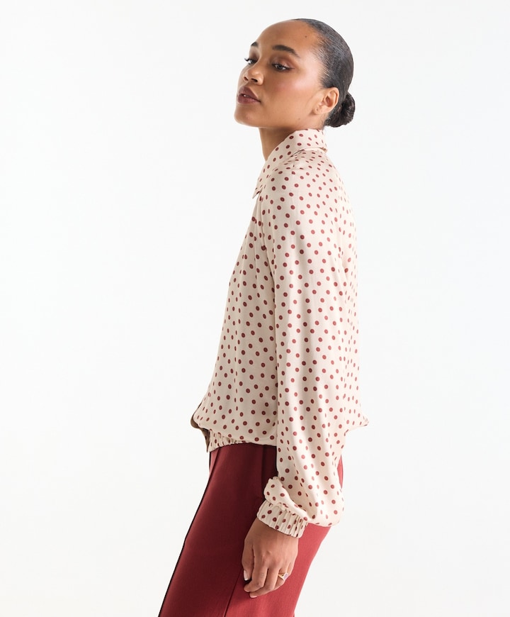 Dames blouse beige