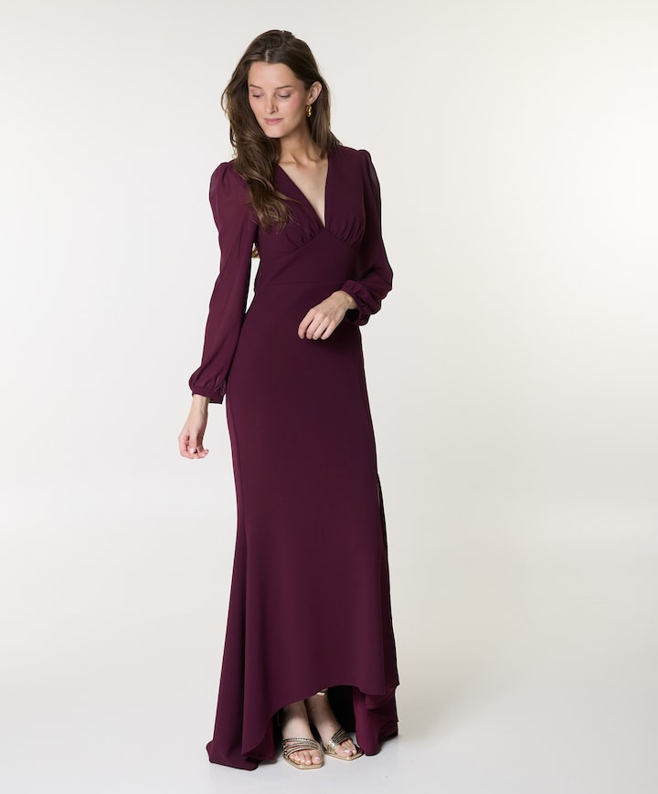 Dames jurk bordeaux