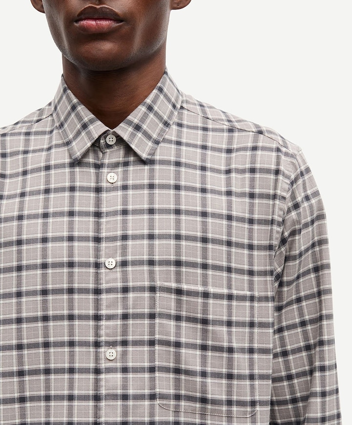 Overhemd lange mouw grijs