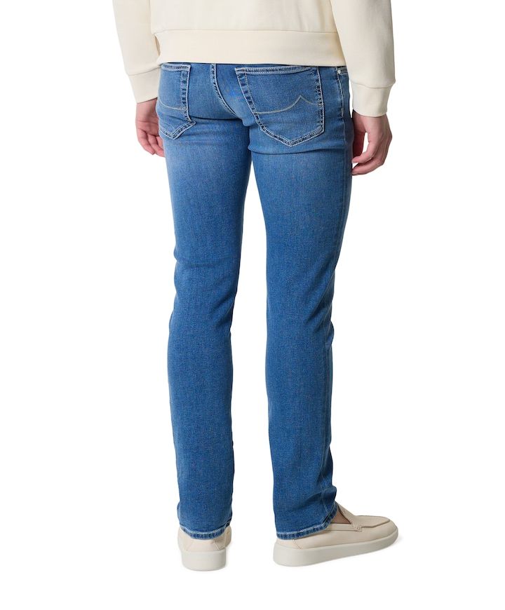 Nick Slim 5 pkt heren jeans blauw