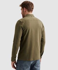 Heren overhemd lange mouw groen