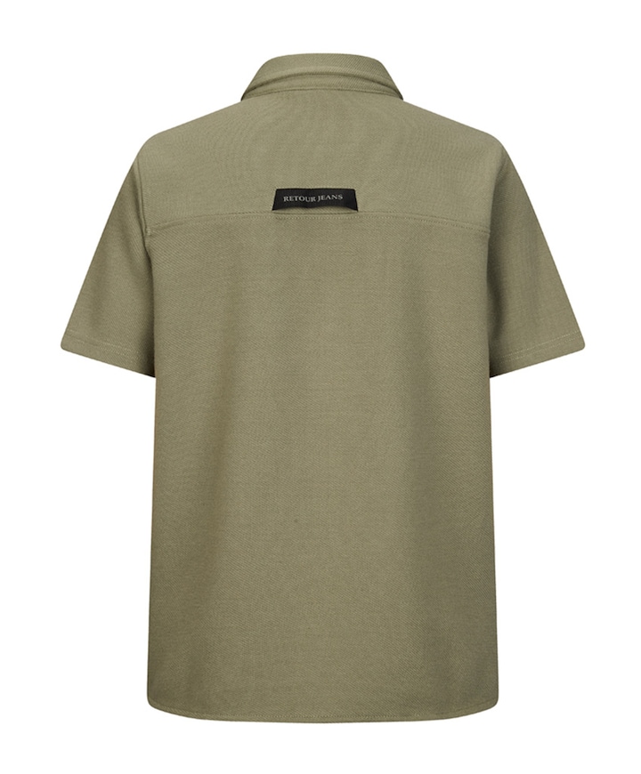 Jongens overhemd korte mouw groen