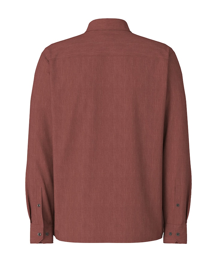 Heren overhemd lange mouw rood