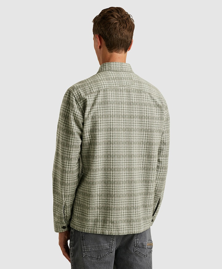 Heren overhemd lange mouw groen