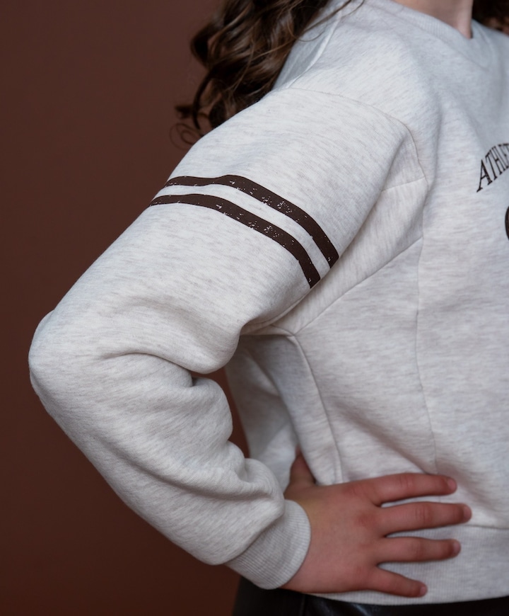 Meisjes sweater beige