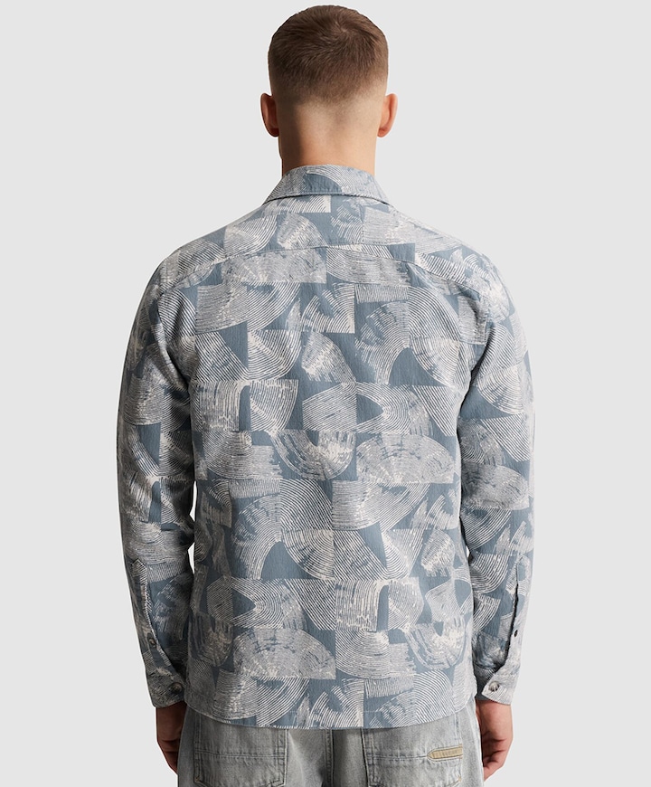 Heren overshirt grijs