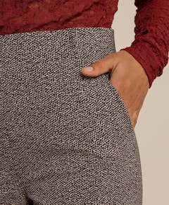Lexie tweed look dames broek zwart