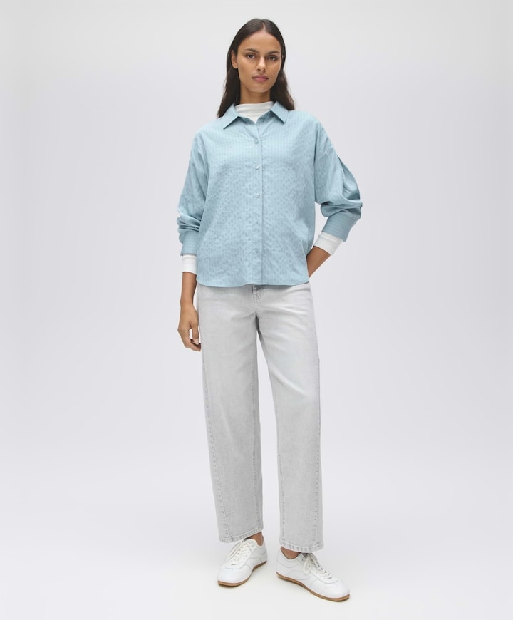 Dames blouse blauw