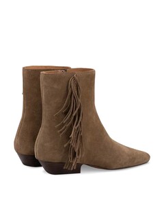 dames enkellaarzen beige