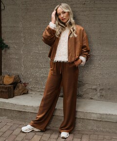 SOLANA dames broek bruin