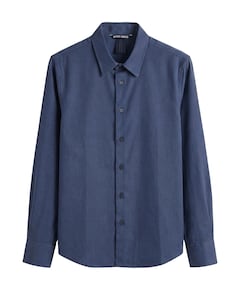 Jongens overhemd lange mouw blauw