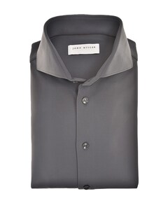 Heren overhemd lange mouw grijs