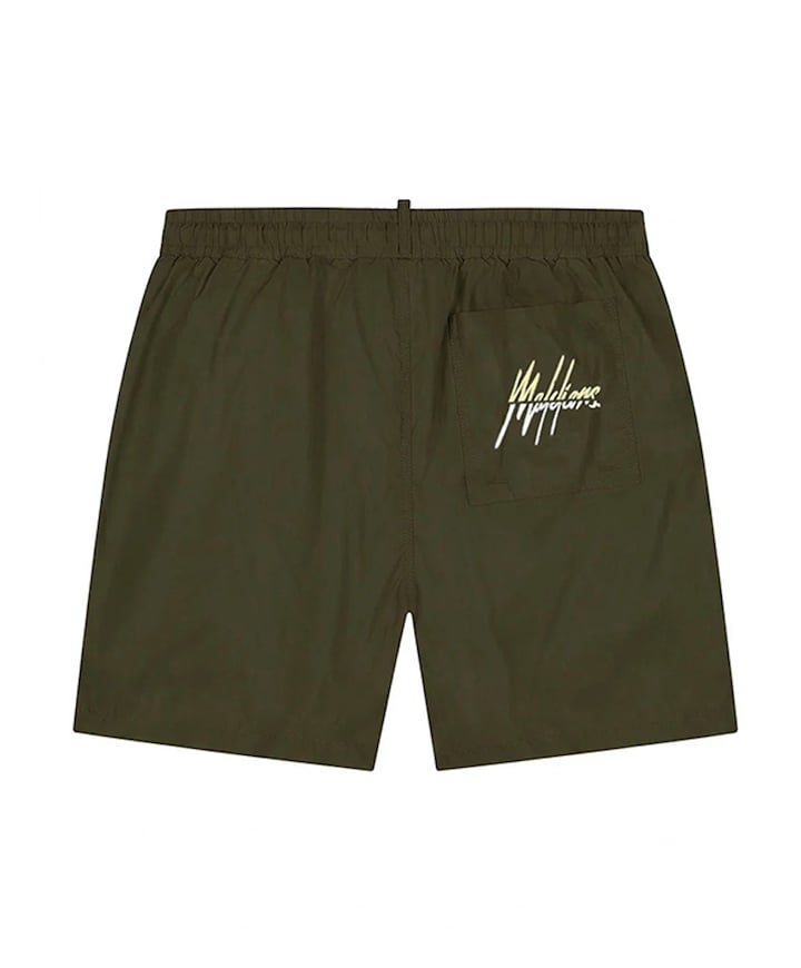 Split swim shorts heren zwembroek groen