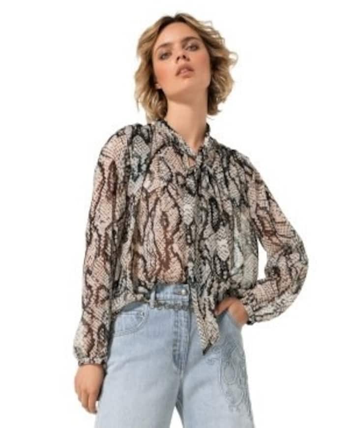 Dames blouse grijs