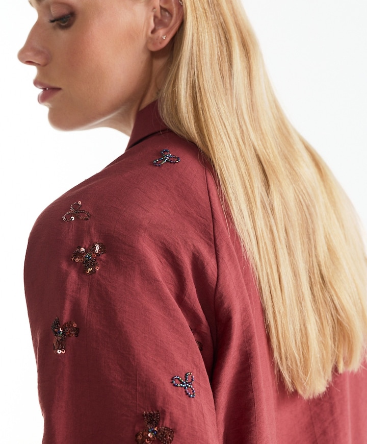 Dames blouse rood