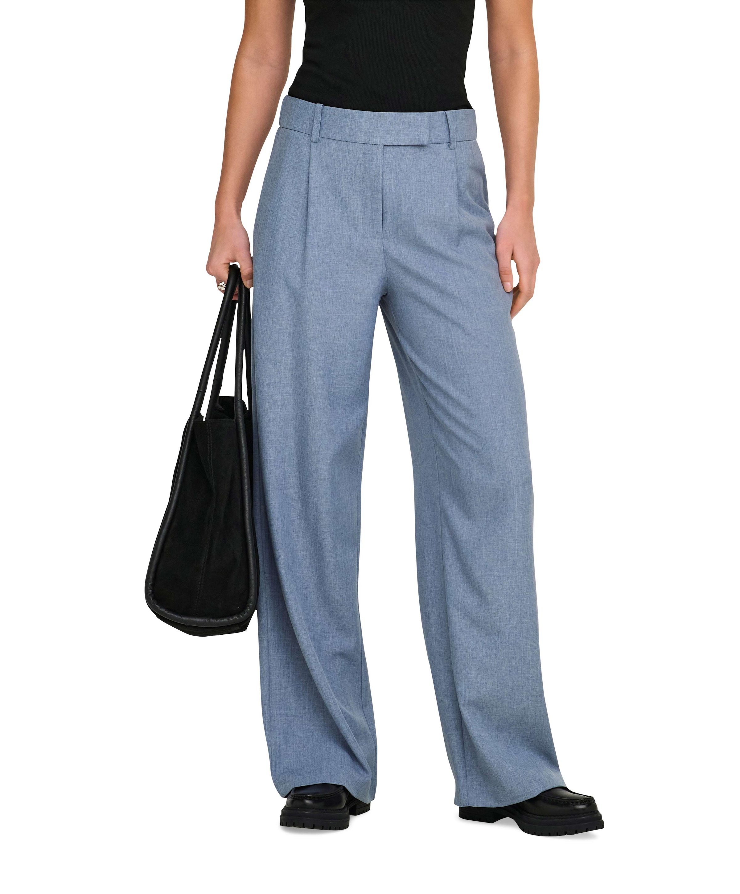 ONLLINDA HW STR MEL PANTS TLR NOOS dames broek blauw