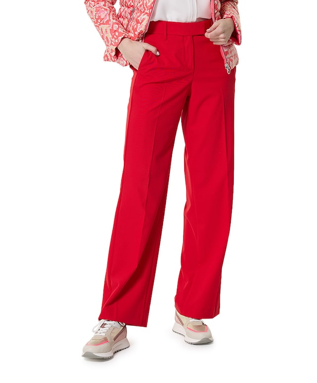 Hose Wide leg Feminine pantalon rood