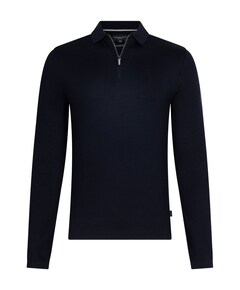 Heren trui met rits blauw