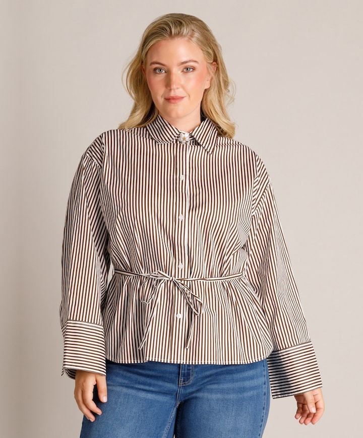 Dames blouse bruin