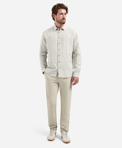 Heren overhemd lange mouw beige