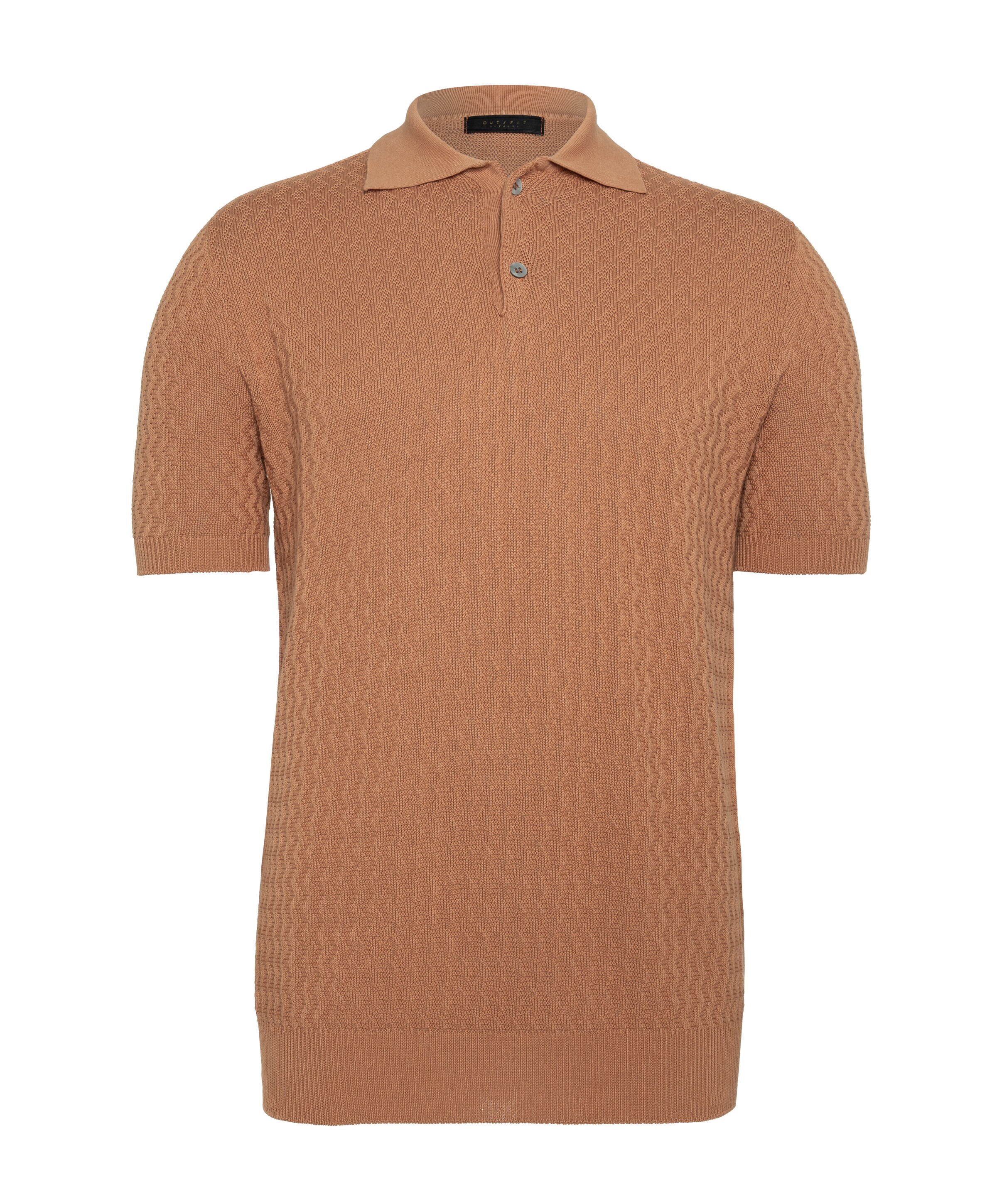 Heren polo brique