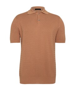 Heren polo brique
