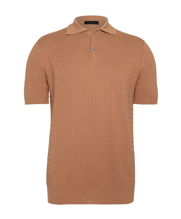 Heren polo brique