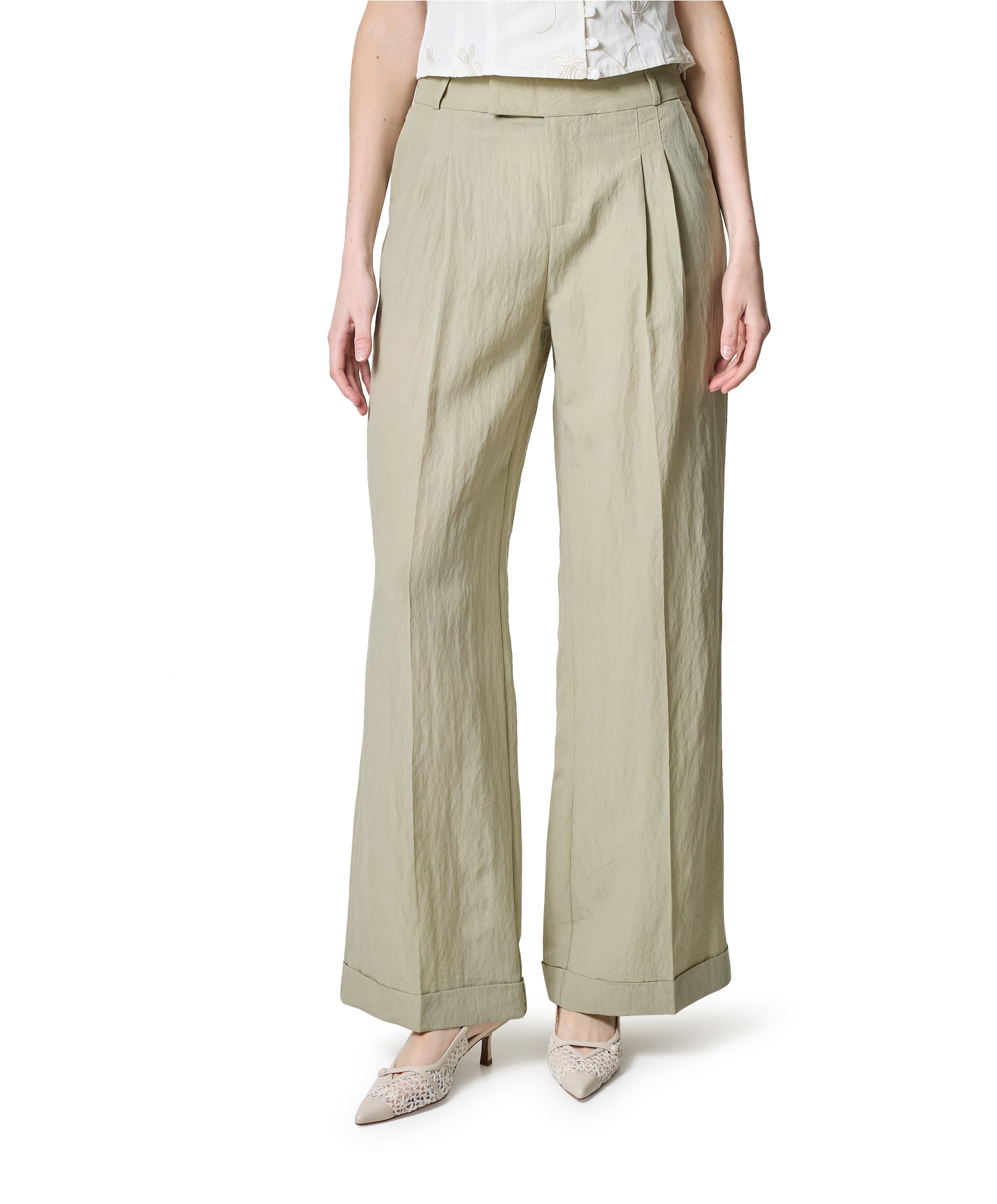 Meline flow dames broek groen