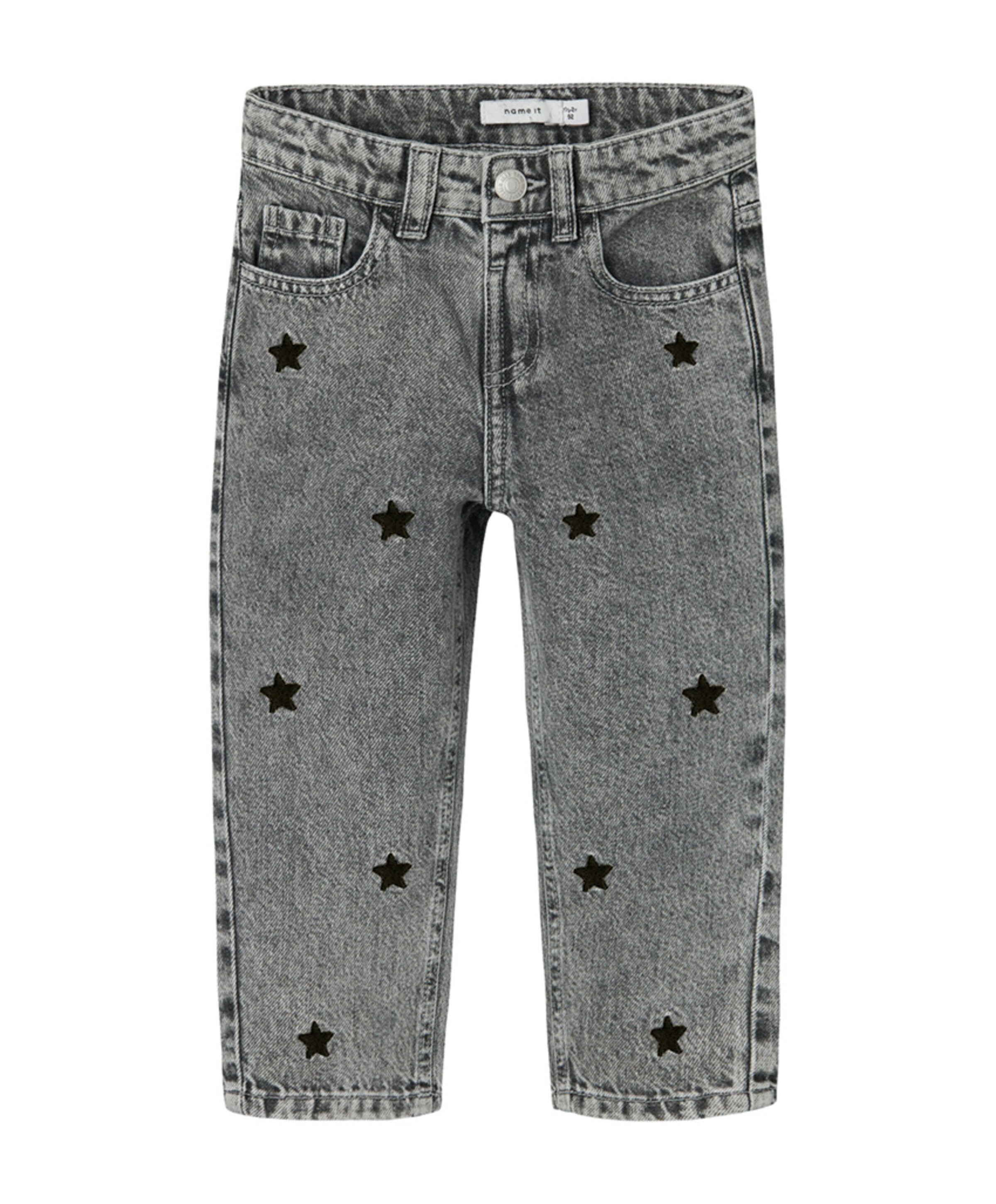 NMFBELLA MOM EMB JEANS 3285-BE R meisjes jeans grijs