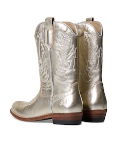 Country cuero meisjes laarzen goud