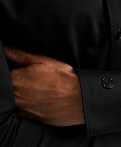 Heren overhemd lange mouw zwart