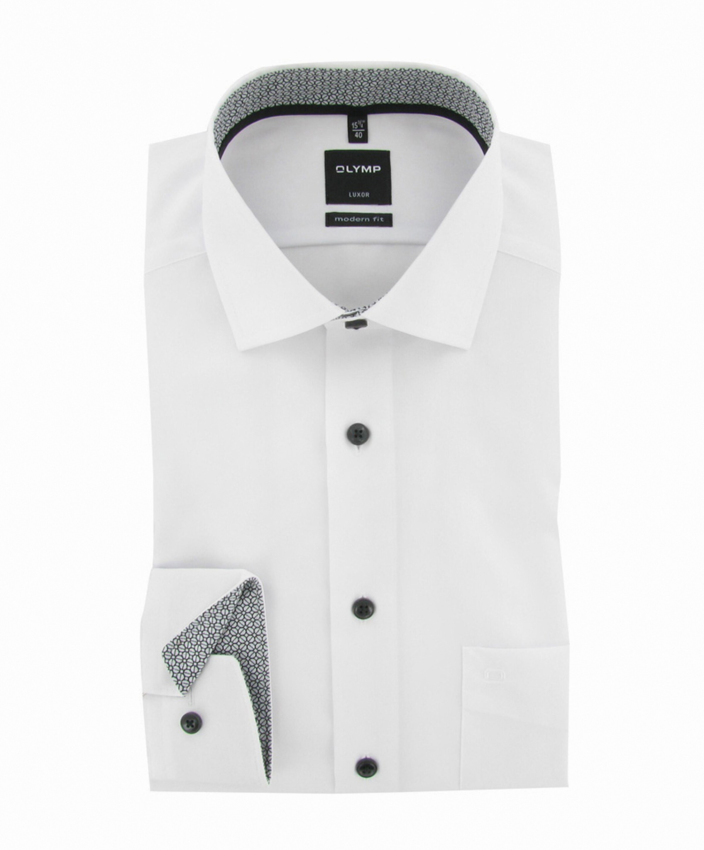 Heren overhemd lange mouw wit